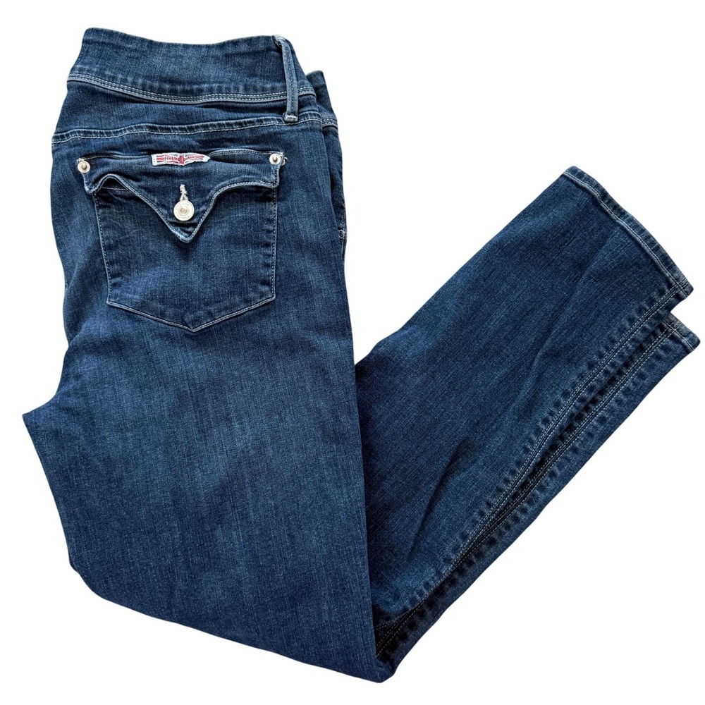 Hudson Collin Skinny Jeans Dark Wash Flap Pocket‎ Denim Size 32 Women's
